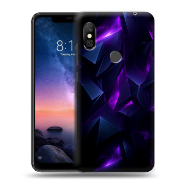 Силиконовый чехол на Xiaomi RedMi Note 6 Pro с принтом Абстракиция