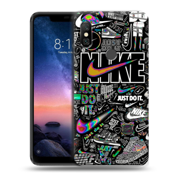 Силиконовый чехол на Xiaomi RedMi Note 6 Pro с принтом Найк