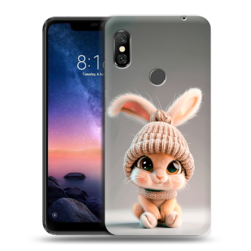 Силиконовый чехол на Xiaomi RedMi Note 6 Pro с принтом Кролик