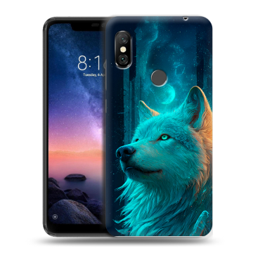 Силиконовый чехол на Xiaomi RedMi Note 6 Pro с принтом бабочки саккура Силиконовый чехол на Xiaomi RedMi Note 6 Pro с принтом бабочки саккура