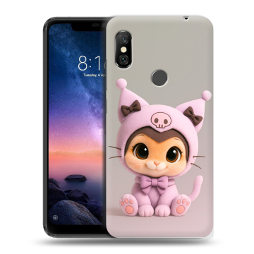 Силиконовый чехол на Xiaomi RedMi Note 6 Pro с принтом Куроми Kuromi Силиконовый чехол на Xiaomi RedMi Note 6 Pro с принтом Куроми Kuromi