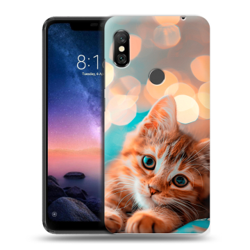 Силиконовый чехол на Xiaomi RedMi Note 6 Pro с принтом котик