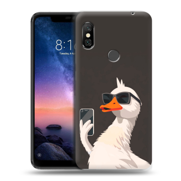 Силиконовый чехол на Xiaomi RedMi Note 6 Pro с принтом утка в очках