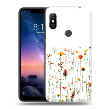 Силиконовый чехол на Xiaomi RedMi Note 6 Pro с принтом цветы
