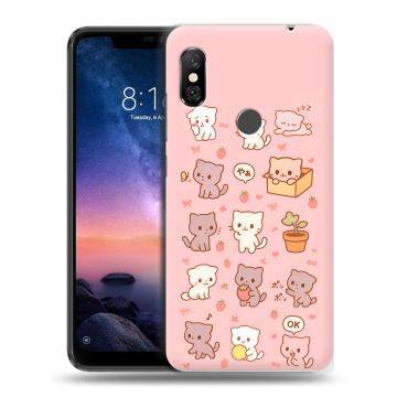 Силиконовый чехол на Xiaomi RedMi Note 6 Pro с принтом Hello Kitty Хелоу Кити Силиконовый чехол на Xiaomi RedMi Note 6 Pro с принтом Hello Kitty Хелоу Кити