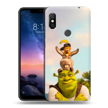 Силиконовый чехол на Xiaomi RedMi Note 6 Pro с принтом Шрек Shrek