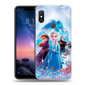 Силиконовый чехол на Xiaomi RedMi Note 6 Pro с принтом Холодное сердце Frozen Силиконовый чехол на Xiaomi RedMi Note 6 Pro с принтом Холодное сердце Frozen
