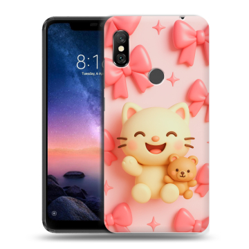 Силиконовый чехол на Xiaomi RedMi Note 6 Pro с принтом для девочек