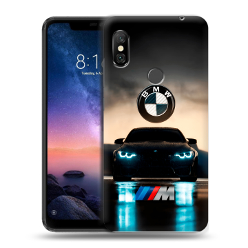 Силиконовый чехол на Xiaomi RedMi Note 6 Pro с принтом БМВ BMW