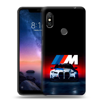 Силиконовый чехол на Xiaomi RedMi Note 6 Pro с принтом БМВ BMW