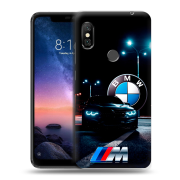 Силиконовый чехол на Xiaomi RedMi Note 6 Pro с принтом БМВ BMW