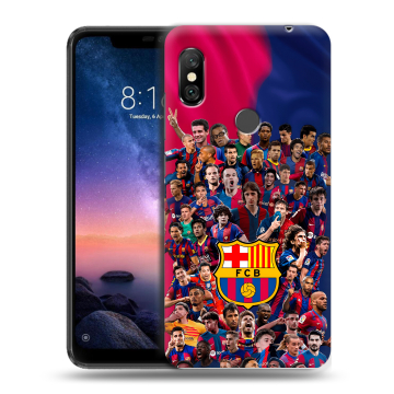 Силиконовый чехол на Xiaomi RedMi Note 6 Pro с принтом Барселона Barcelona
