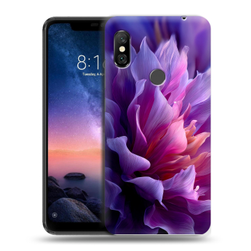 Силиконовый чехол на Xiaomi RedMi Note 6 Pro с принтом женский цветы Силиконовый чехол на Xiaomi RedMi Note 6 Pro с принтом женский цветы