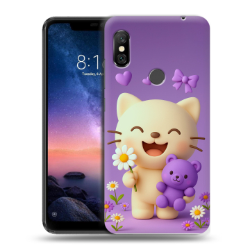 Силиконовый чехол на Xiaomi RedMi Note 6 Pro с принтом для девочек