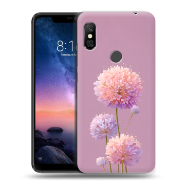 Силиконовый чехол на Xiaomi RedMi Note 6 Pro с принтом Цветы