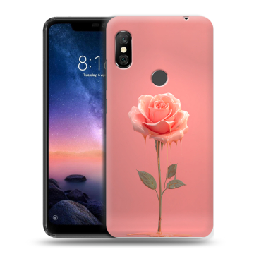 Силиконовый чехол на Xiaomi RedMi Note 6 Pro с принтом Розовая роза