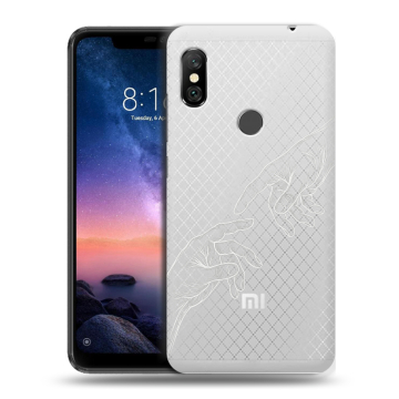 Силиконовый чехол на Xiaomi RedMi Note 6 Pro с принтом Сотворение мира