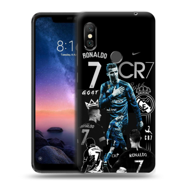 Силиконовый чехол на Xiaomi RedMi Note 6 Pro с принтом Реал Роналдо