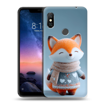 Силиконовый чехол на Xiaomi RedMi Note 6 Pro с принтом Лиса