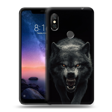Силиконовый чехол на Xiaomi RedMi Note 6 Pro с принтом Волк