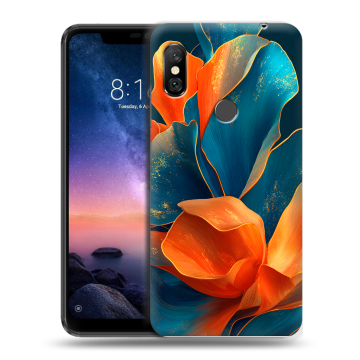 Силиконовый чехол на Xiaomi RedMi Note 6 Pro с принтом Цветы