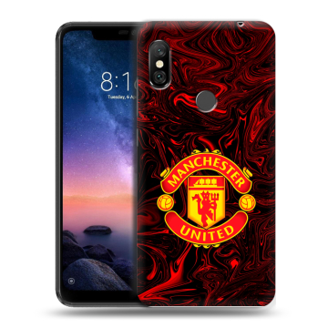 Силиконовый чехол на Xiaomi RedMi Note 6 Pro с принтом Manchester United