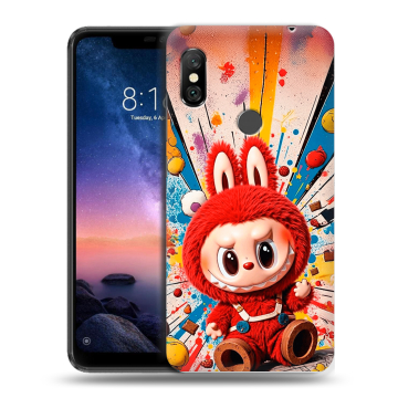 Силиконовый чехол на Xiaomi RedMi Note 6 Pro с принтом Labubu Лабубу