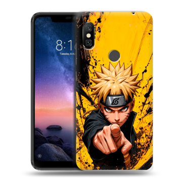 Силиконовый чехол на Xiaomi RedMi Note 6 Pro с принтом Naruto Наруто Силиконовый чехол на Xiaomi RedMi Note 6 Pro с принтом Naruto Наруто