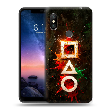 Силиконовый чехол на Xiaomi RedMi Note 6 Pro с принтом Squid Game Игра кальмара