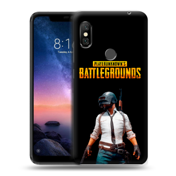 Силиконовый чехол на Xiaomi RedMi Note 6 Pro с принтом PUGB ПАГБ