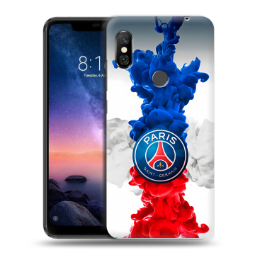 Силиконовый чехол на Xiaomi RedMi Note 6 Pro с принтом PSG ПСЖ