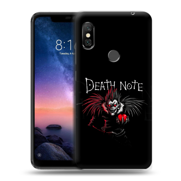 Силиконовый чехол на Xiaomi RedMi Note 6 Pro с принтом Death note Тетрадь смерти