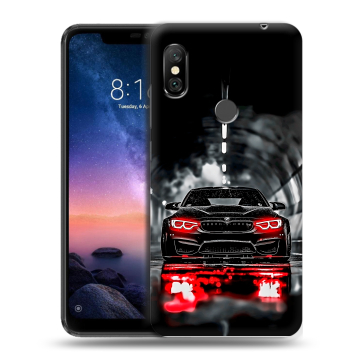 Силиконовый чехол на Xiaomi RedMi Note 6 Pro с принтом BMW БМВ