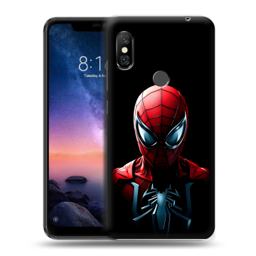 Силиконовый чехол на Xiaomi RedMi Note 6 Pro с принтом Spiderman Человек паук