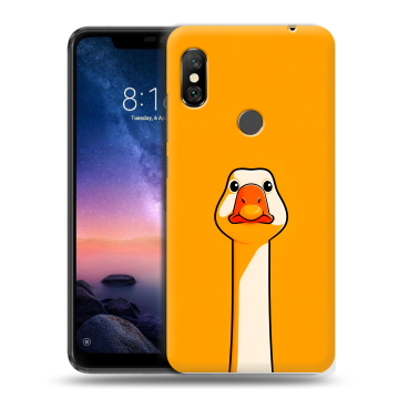 Силиконовый чехол на Xiaomi RedMi Note 6 Pro с принтом Смешная утка