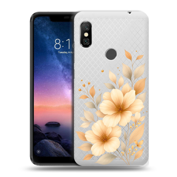 Силиконовый чехол на Xiaomi RedMi Note 6 Pro с принтом для девушки