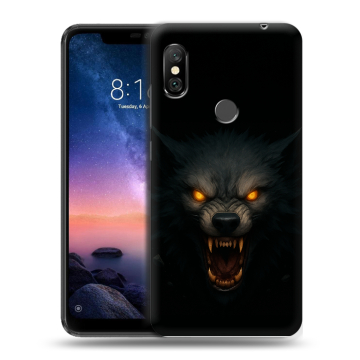 Силиконовый чехол на Xiaomi RedMi Note 6 Pro с принтом Волк