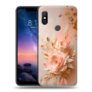 Силиконовый чехол на Xiaomi RedMi Note 6 Pro с принтом женский