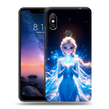Силиконовый чехол на Xiaomi RedMi Note 6 Pro с принтом Холодное сердце Frozen Силиконовый чехол на Xiaomi RedMi Note 6 Pro с принтом Холодное сердце Frozen