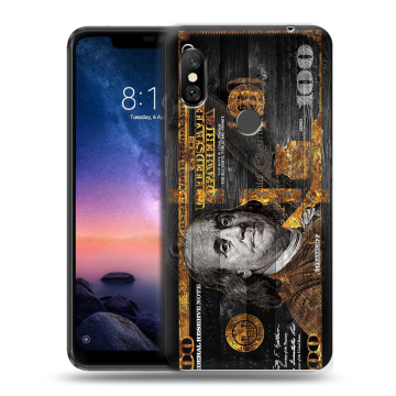 Силиконовый чехол на Xiaomi RedMi Note 6 Pro с принтом Доллар деньги