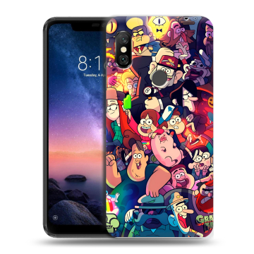 Силиконовый чехол на Xiaomi RedMi Note 6 Pro с принтом Gravity Falls Гравити Фолз