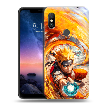 Силиконовый чехол на Xiaomi RedMi Note 6 Pro с принтом Аниме Наруто Naruto