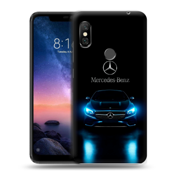Силиконовый чехол на Xiaomi RedMi Note 6 Pro с принтом Mercedes Мерседес