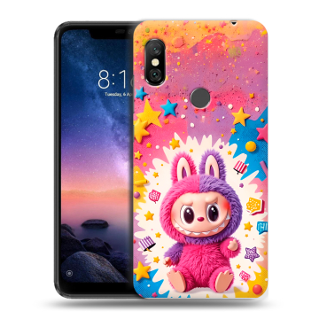 Силиконовый чехол на Xiaomi RedMi Note 6 Pro с принтом Labubu Лабубу Силиконовый чехол на Xiaomi RedMi Note 6 Pro с принтом Labubu Лабубу