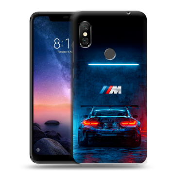 Силиконовый чехол на Xiaomi RedMi Note 6 Pro с принтом BMW БМВ Силиконовый чехол на Xiaomi RedMi Note 6 Pro с принтом BMW БМВ