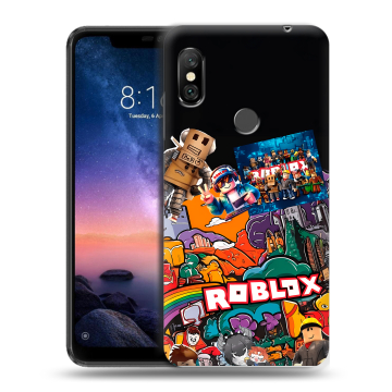 Силиконовый чехол на Xiaomi RedMi Note 6 Pro с принтом Roblox Роблокс Силиконовый чехол на Xiaomi RedMi Note 6 Pro с принтом Roblox Роблокс