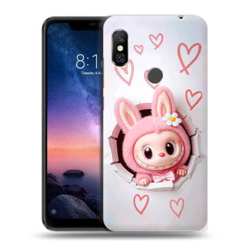 Силиконовый чехол на Xiaomi RedMi Note 6 Pro с принтом Labubu Лабубу