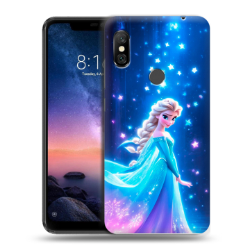 Силиконовый чехол на Xiaomi RedMi Note 6 Pro с принтом Холодное сердце Frozen Силиконовый чехол на Xiaomi RedMi Note 6 Pro с принтом Холодное сердце Frozen
