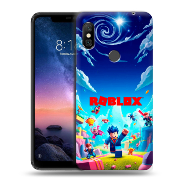 Силиконовый чехол на Xiaomi RedMi Note 6 Pro с принтом Roblox Роблокс Силиконовый чехол на Xiaomi RedMi Note 6 Pro с принтом Roblox Роблокс