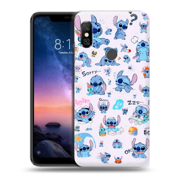 Силиконовый чехол на Xiaomi RedMi Note 6 Pro с принтом Лило и Стич